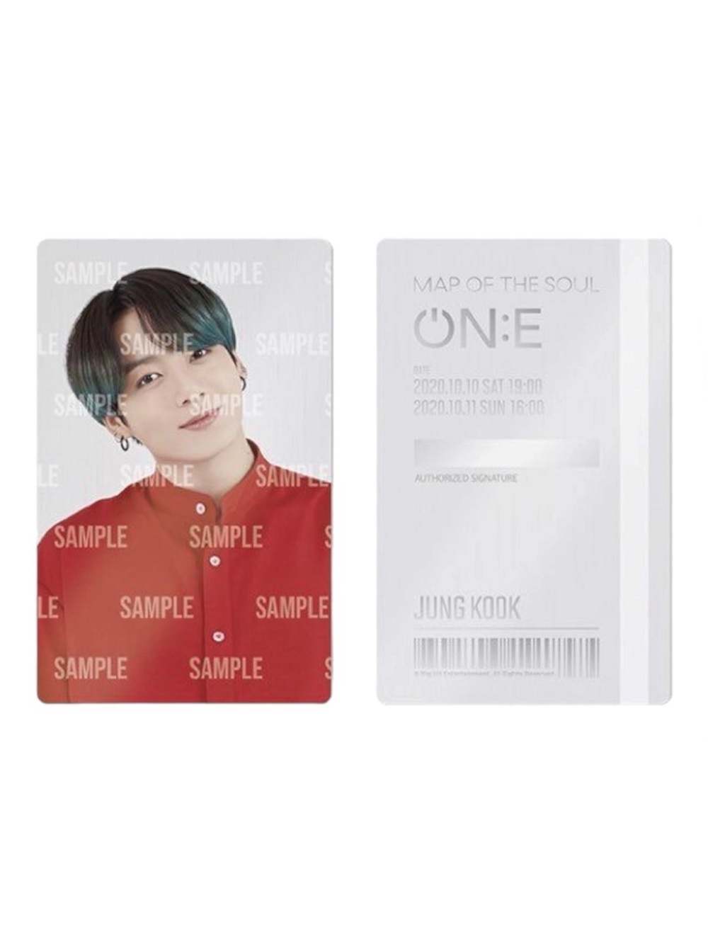 MOTS (MAP OF THE SOUL) ON:E BTS JUNGKOOK CARD TICKET - BRAND NEW, SEALED